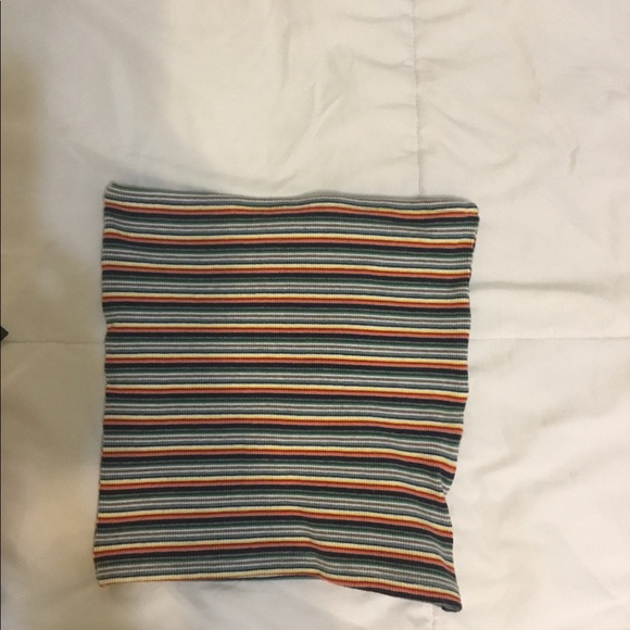 Brandy Melville rainbow ribbed Jenny tube top new - Picture 2 of 2